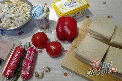 Příprava receptu Toastová roláda se šunkou, krok 1