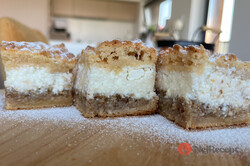Příprava receptu Staromódní ořechový koláč s tvarohem, který má každý rád. Jeden z nejlepších tvarohových koláčů, jaký jsem ochutnala., krok 6