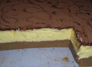 Recept Krupicový koláč s vanilkovým krémem