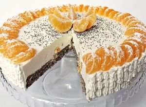 Recept Makový dort s mandarinkami