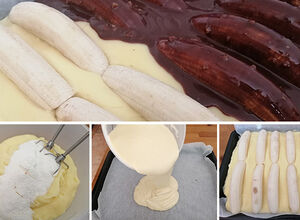 Recept Úžasné hrnkové řezy Banana Split