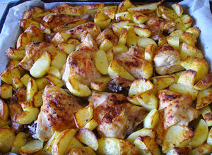 Recept Pečené kuře s bramborem 2v1