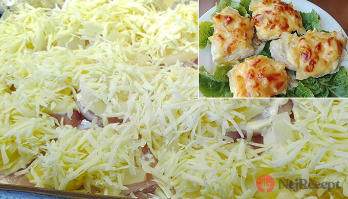 Recept Kuřecí prsa zapečená s ananasem a sýrem