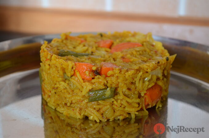 Recept Indická žlutá zeleninová rýže