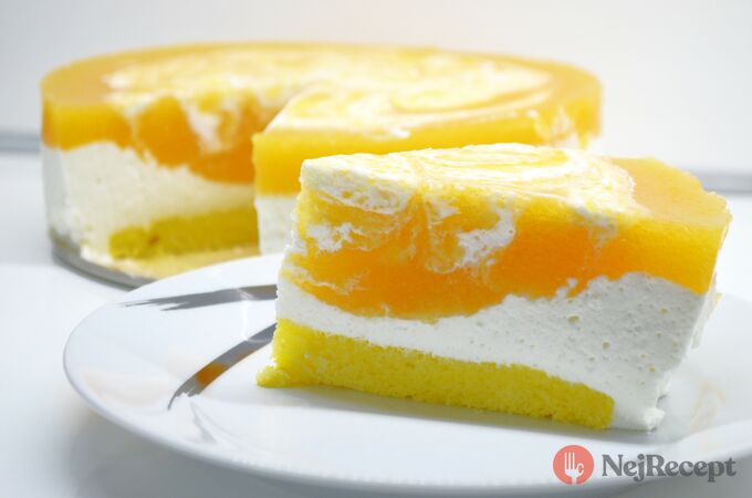 Recept Jednoduchý tvarohový dort s meruňkami "Sluneční pozdrav"