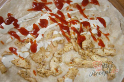 Příprava receptu Tortily plněné kuřecím masem, krok 4