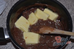 Příprava receptu Čokoládové kostky s ořechovým krémem, krok 3