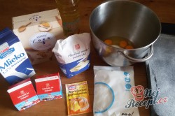 Příprava receptu Kokosový koláček přelitý smetanou, krok 1