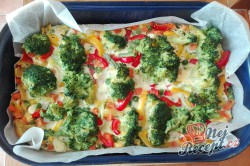 Příprava receptu Zapečená brokolice se zeleninou a vajíčkem, krok 4