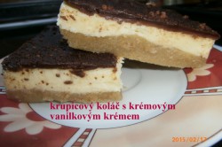 Recept Krupicový koláč s vanilkovým krémem