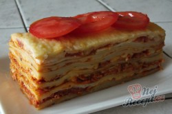 Příprava receptu Lasagne s rajčaty, sýrem a šunkou, krok 13