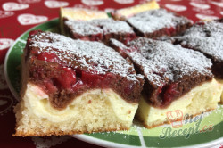 Příprava receptu Dvoubarevný tvarohový koláč s ovocem, krok 13