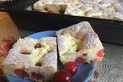Příprava receptu Maďarský tvarohový koláč s třešněmi, krok 10