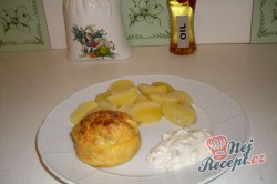 Příprava receptu Sýr se šunkou a vajíčkem, zapečený v troubě, krok 4