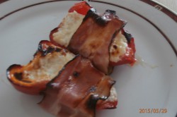 Recept Plněná paprika obalená v slanině