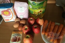 Příprava receptu Rychlý mrkvový koláč s jablky, krok 1