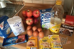Příprava receptu Úžasný jablečný zákusek s čokoládovou polevou, krok 1