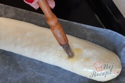Příprava receptu Mega rychlé jednohubky plněné šunkou a sýrem z listového těsta, krok 5