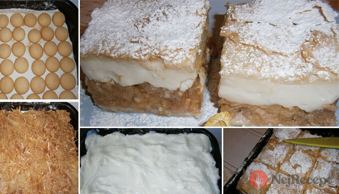 Recept Jablkový koláč s pudinkem - FOTOPOSTUP