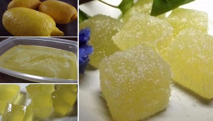 Recept Domácí citrónové želé bonbóny pro nejmenší