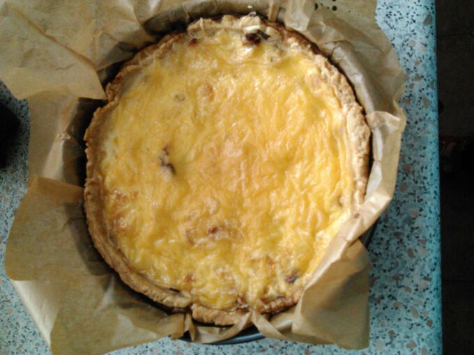 Recept Quiche se sýrem a kuřecím masem