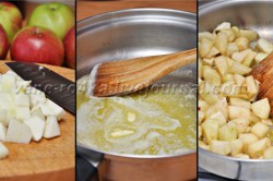 Příprava receptu Čokoládový dort s jablečno-skořicovou nádivkou, krok 2