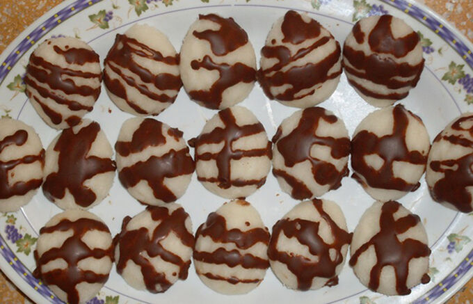 Recept Kokosové cukroví s čokoládovou polevou