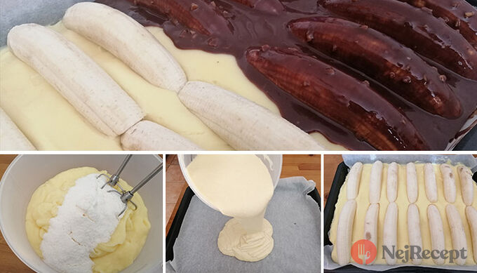 Recept Úžasné hrnkové řezy Banana Split
