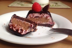 Příprava receptu Malinovo-čokoládové pěnové dortíky, krok 8
