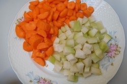 Příprava receptu Zeleninová polévka s vajíčkem, krok 1