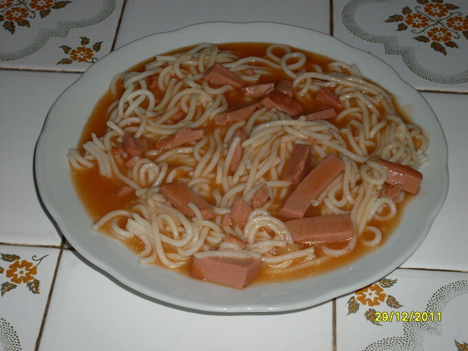 Recept Milánské špagety se salámem