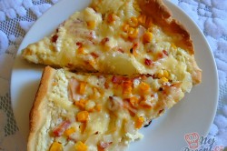 Příprava receptu Smetanová pizza s česnekem, krok 3