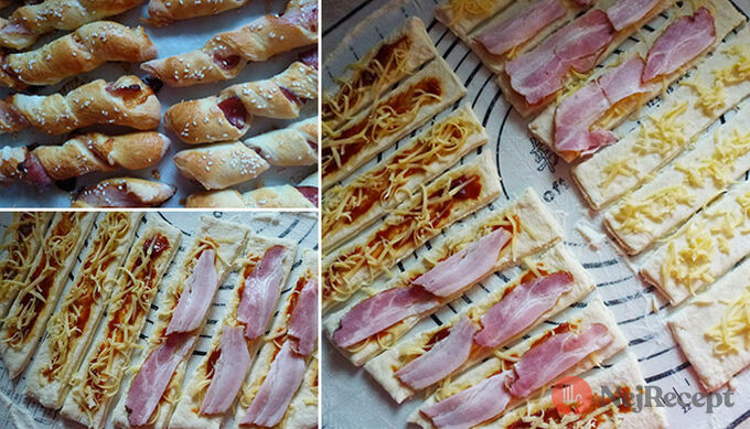 Recept Vynikající párty TWISTER tyčinky se slaninou a sýrem