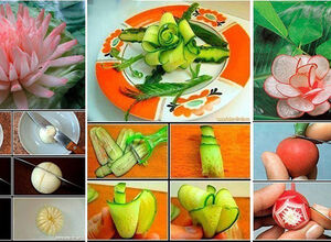 Recept 10 úžasných nápadů na nádherné dekorace ze zeleniny