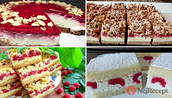 Sbírka 15 nejlepších a ověřených receptů na MALINOVÉ koláče a zákusky, které doporučujeme vyzkoušet.