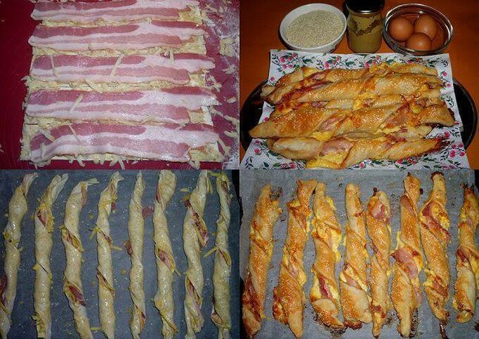Recept Párty Twister tyčinky se slaninou