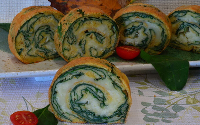 Recept Slaná špenátová roláda se sýrem