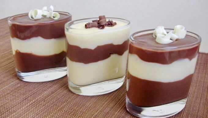 Recept Domácí vanilkový a kakaový pudink