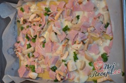 Příprava receptu Šunkovo-sýrové lasagne s houbami, krok 4