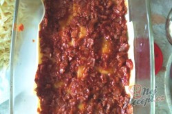 Příprava receptu Lasagne s rajčaty, sýrem a šunkou, krok 6