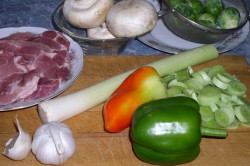 Příprava receptu Krkovička pod zeleninovou peřinkou, krok 1