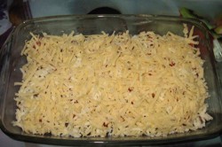 Příprava receptu Zapečená kuřecí játra pod sýrovou peřinkou, krok 4