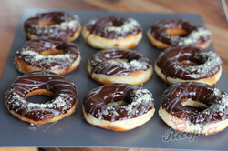 Příprava receptu Nejlepší smažené koblihy (donuty) s čokoládovou polevou, krok 8