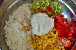 Příprava receptu Svěží rýžový salát se zeleninou a bílým jogurtem, krok 1