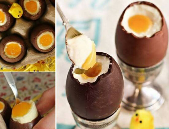 Recept Velikonoční čokoládová vajíčka plněná mascarpone krémem