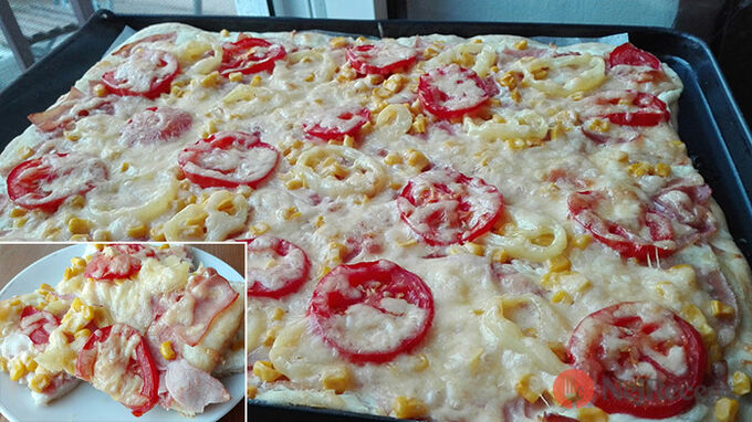 Recept Špaldová pizza se smetanovým základem