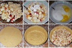 Příprava receptu Jablečno banánový dort zalitý smetanou, krok 1
