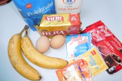 Příprava receptu Čokoládovo-banánové sušenky, krok 1