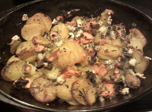 Recept Zapečené brambory s nivou